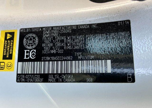 2014 LEXUS RX 350