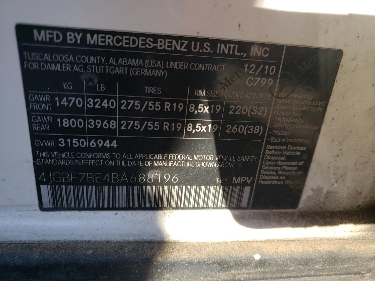 2011 MERCEDES-BENZ GL-Class