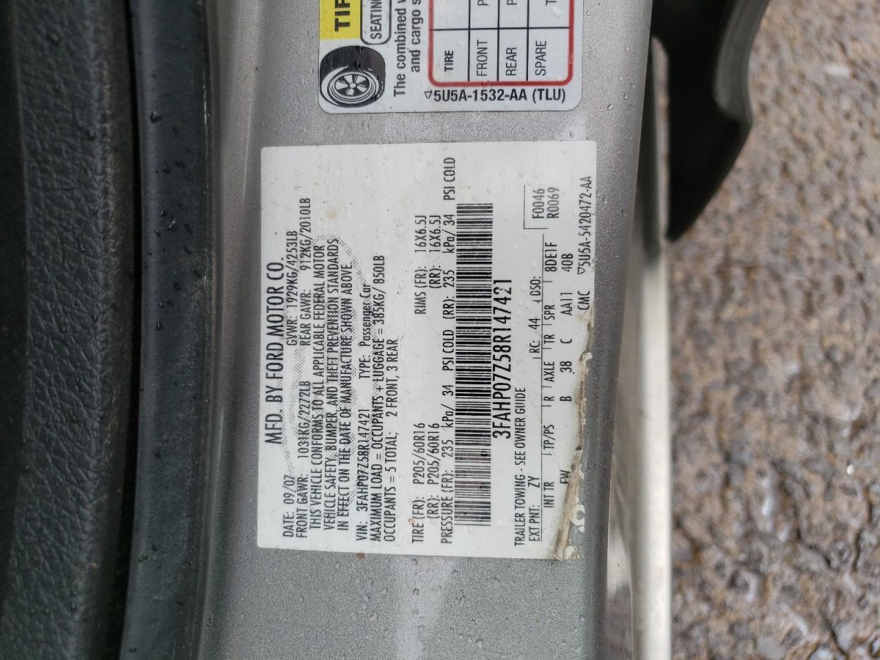 2008 FORD FUSION