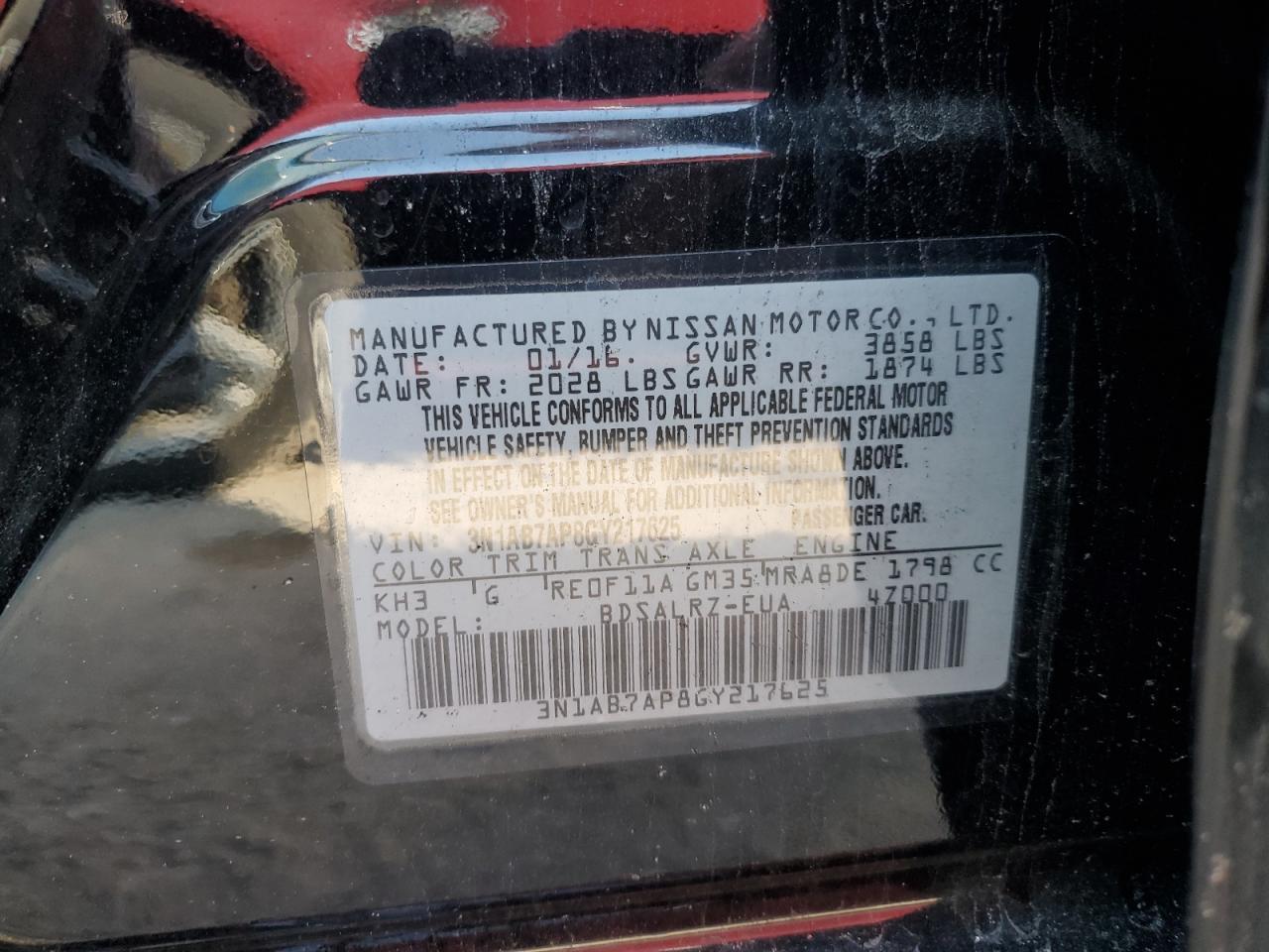 2016 NISSAN SENTRA