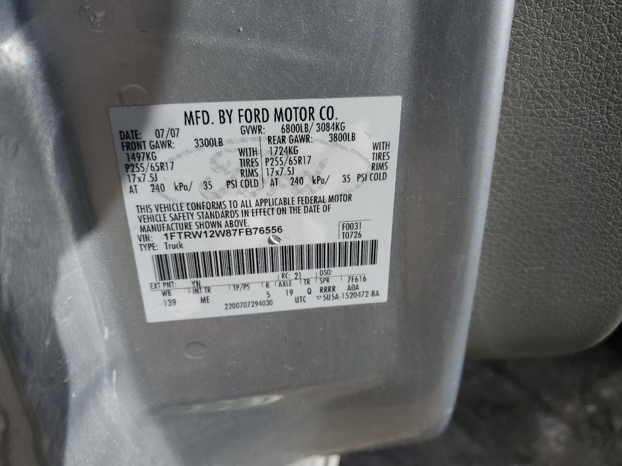 2007 FORD F-150