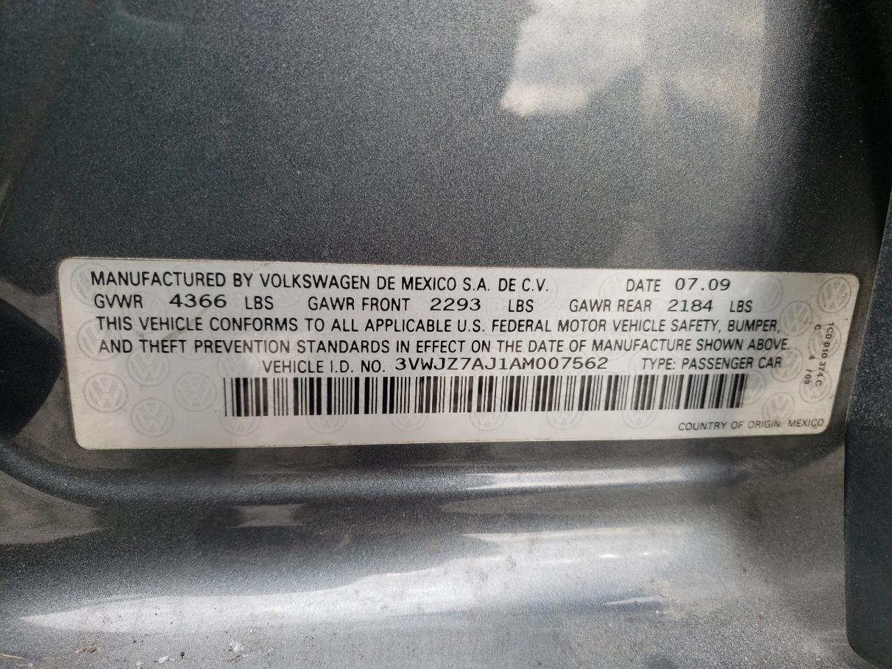 2010 VOLKSWAGEN JETTA