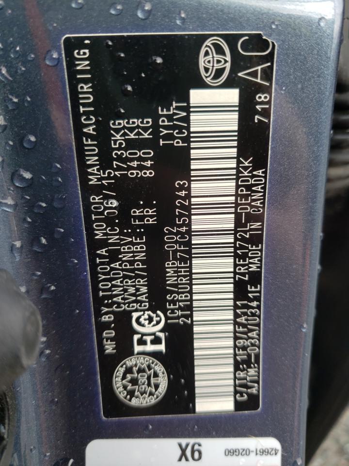 2015 TOYOTA COROLLA