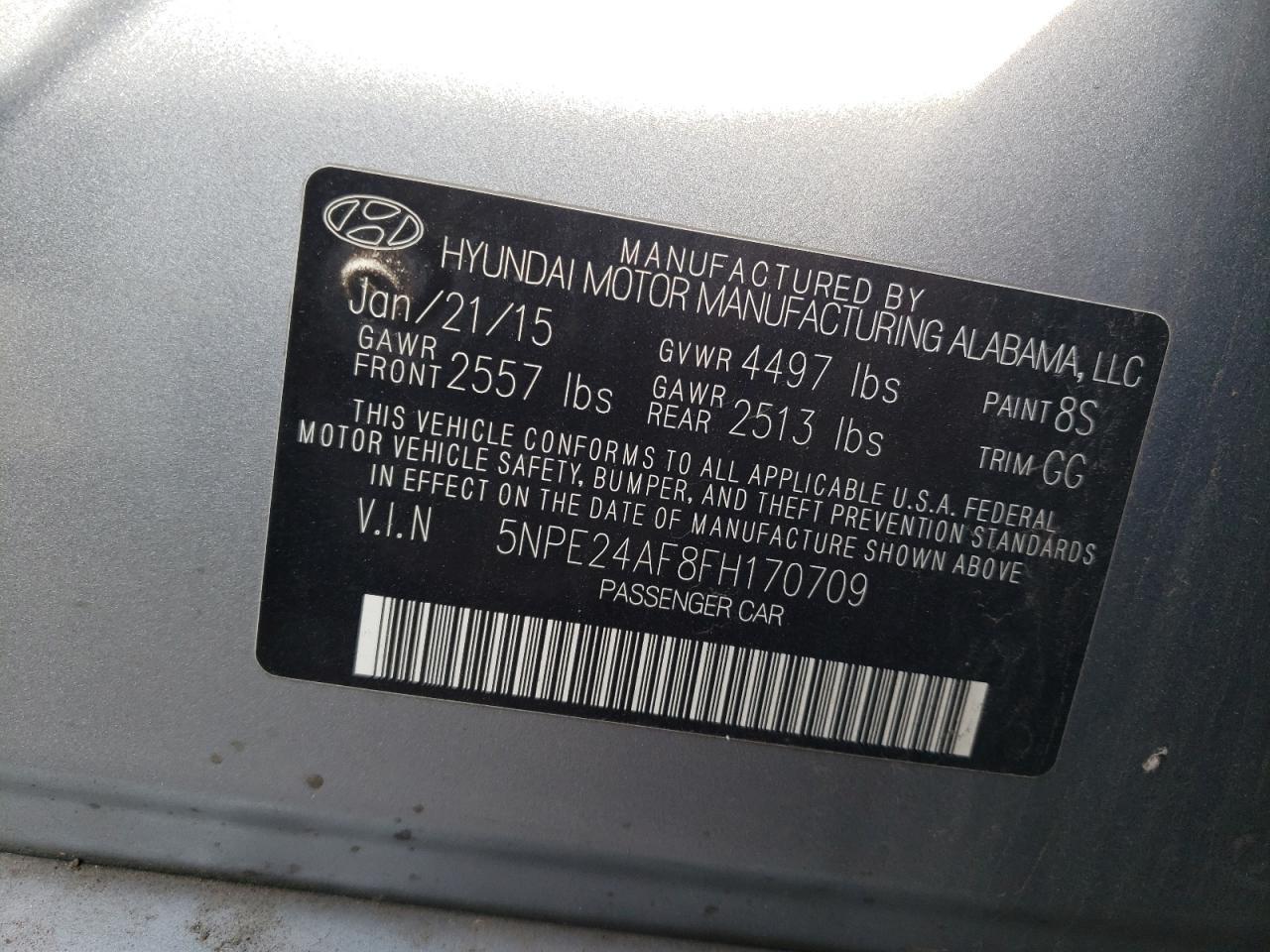 2015 HYUNDAI SONATA