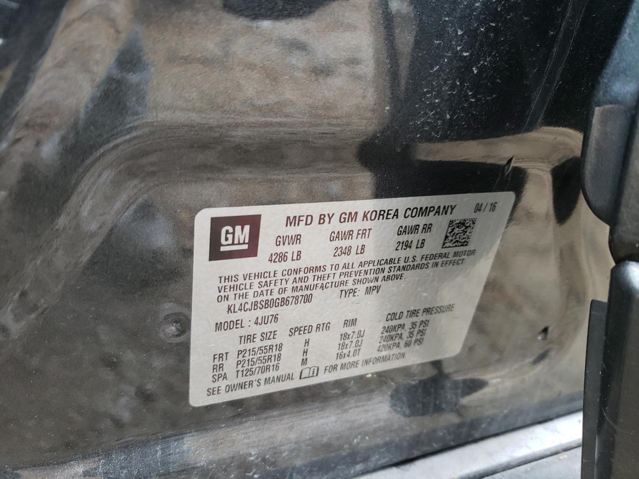 2015 BUICK ENCORE
