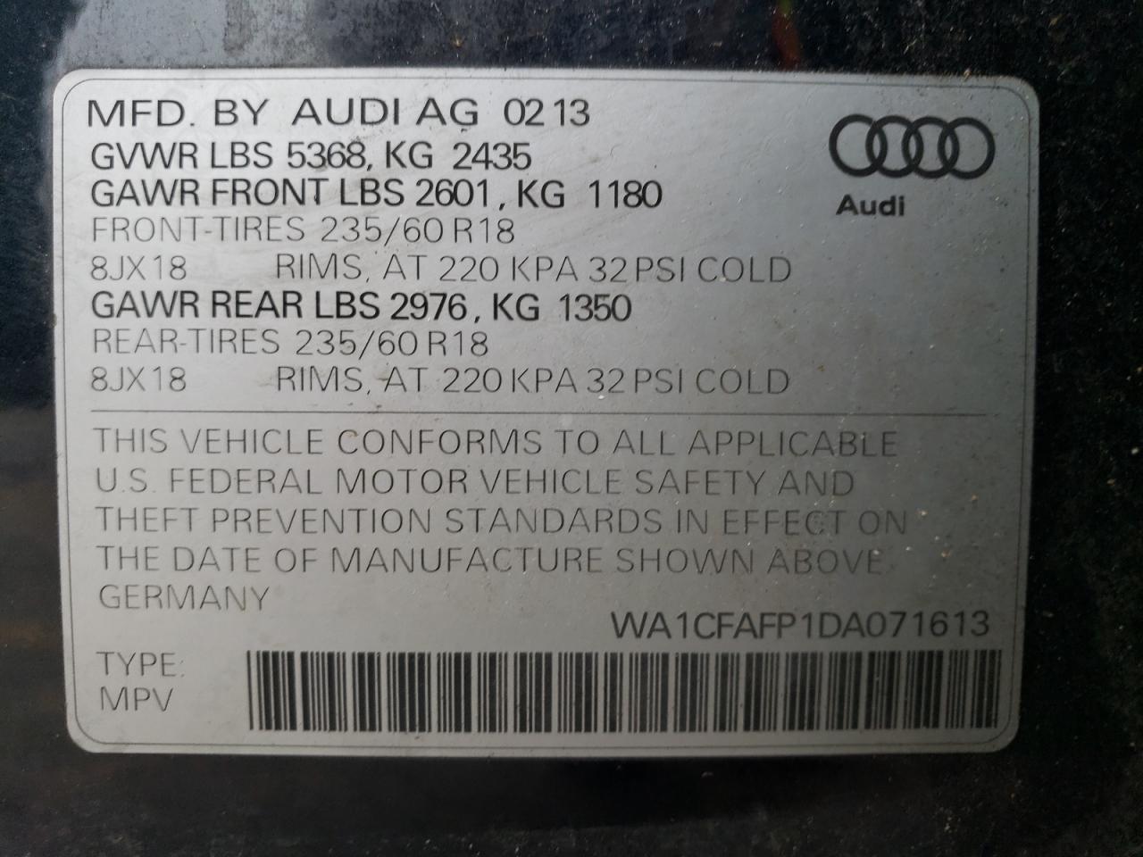 2013 AUDI Q5