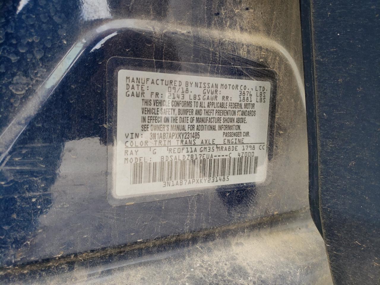 2019 NISSAN SENTRA