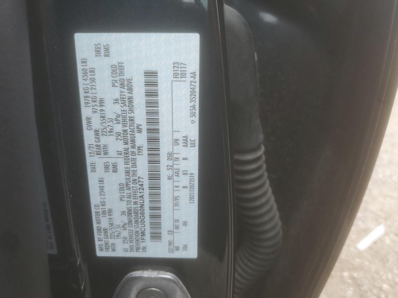 2022 FORD ESCAPE
