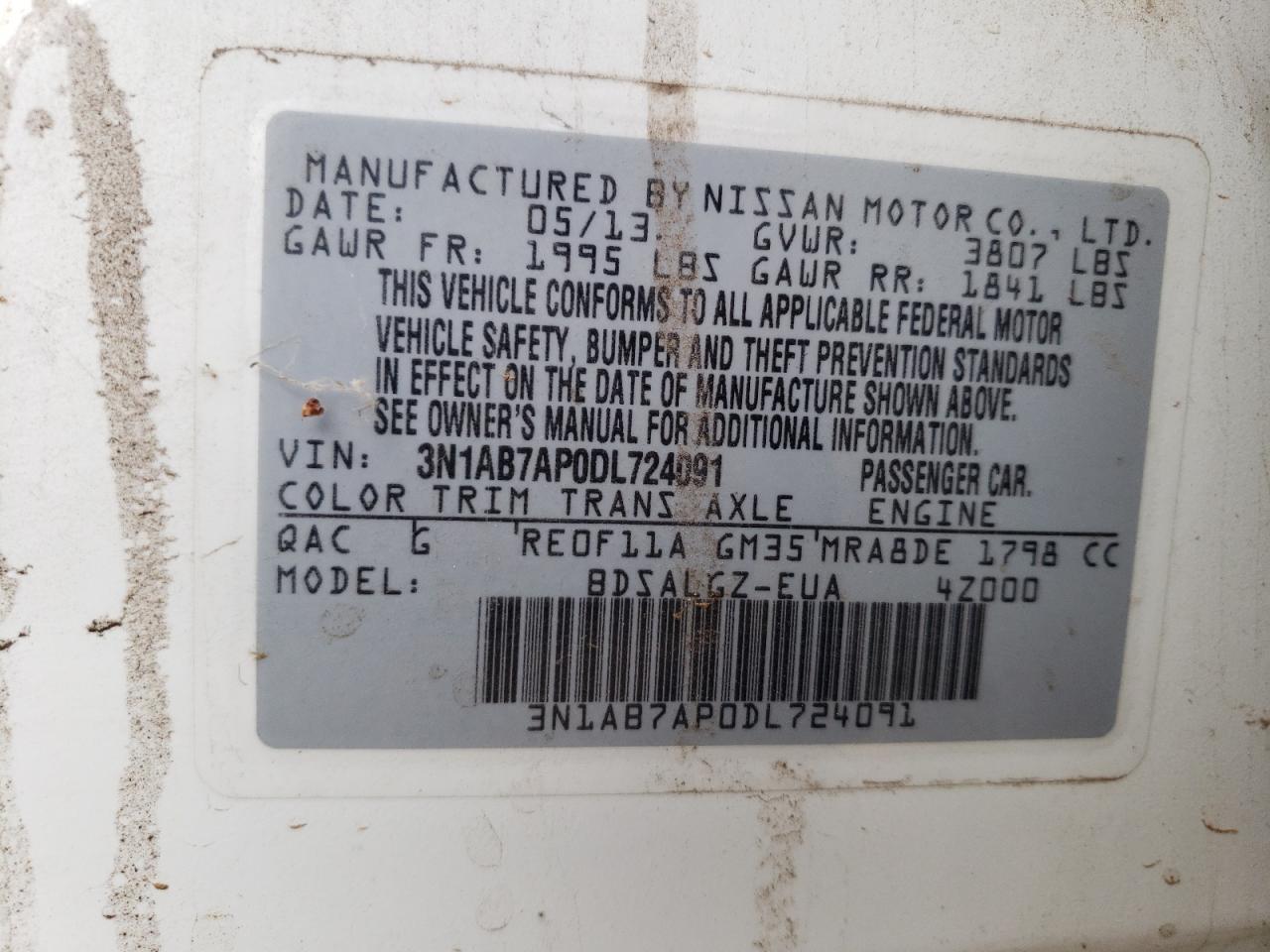2013 NISSAN SENTRA