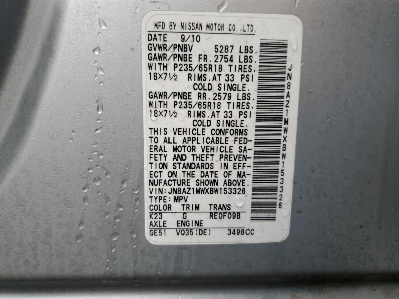 2011 NISSAN MURANO