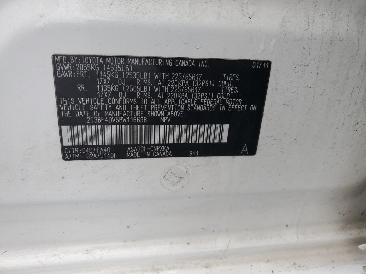 2011 TOYOTA RAV4
