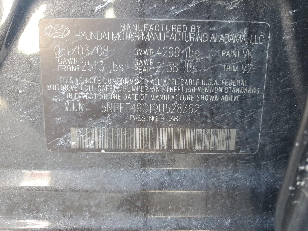 2009 HYUNDAI SONATA