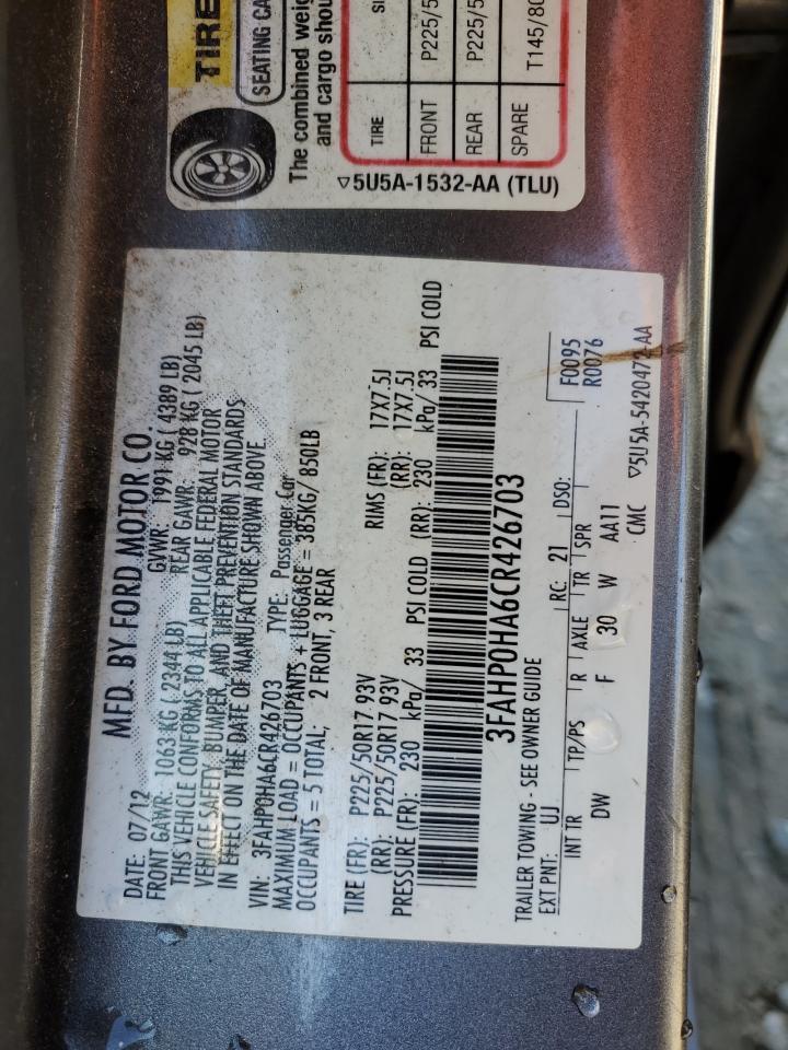 2012 FORD FUSION