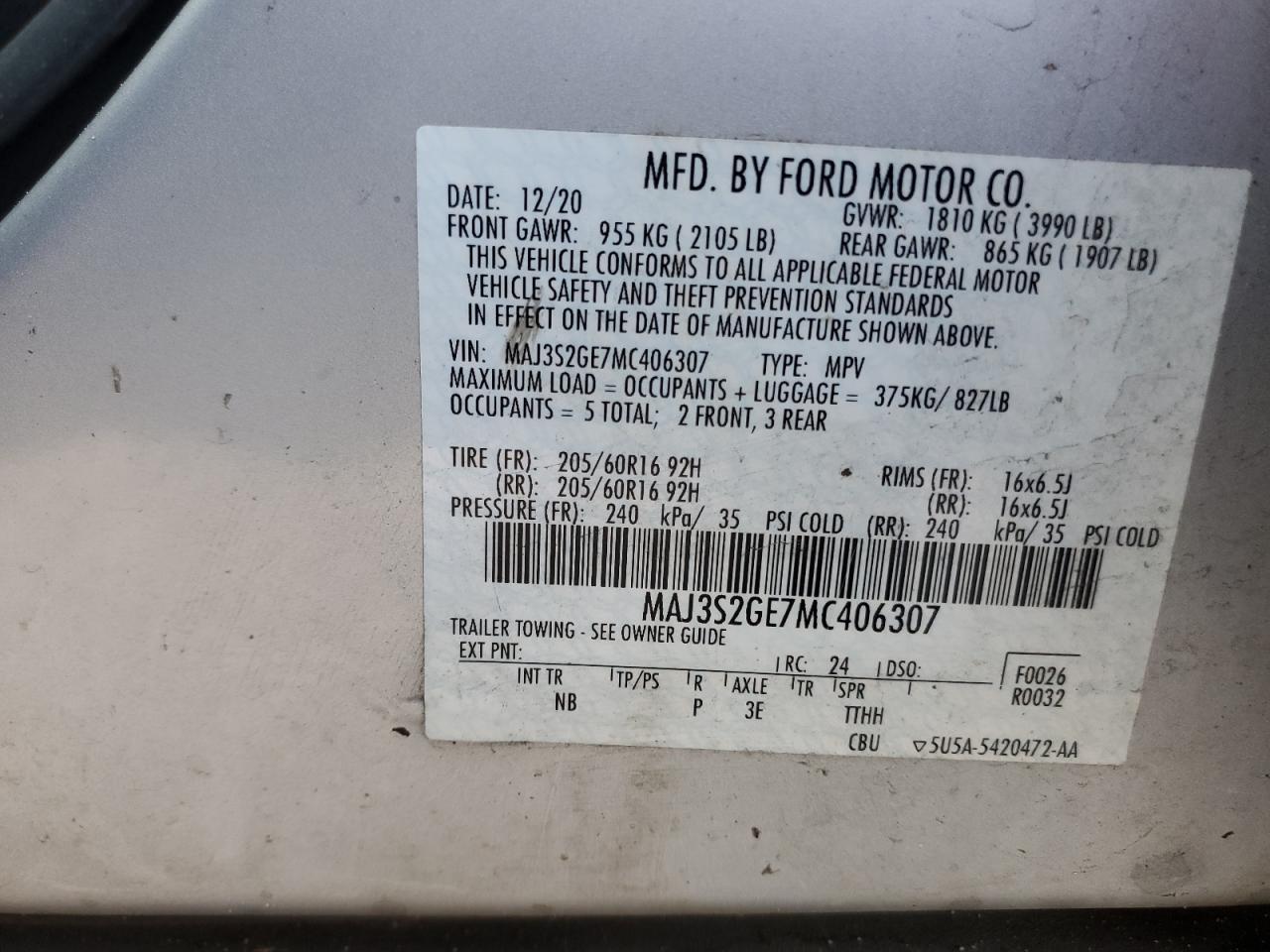 2021 FORD EcoSport