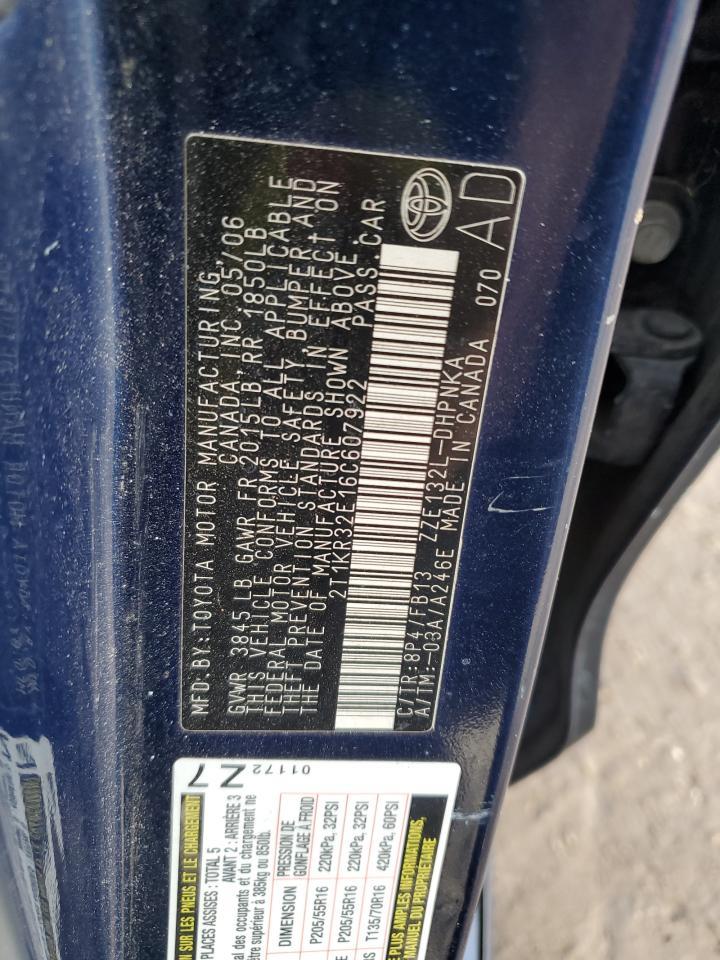 2006 TOYOTA COROLLA