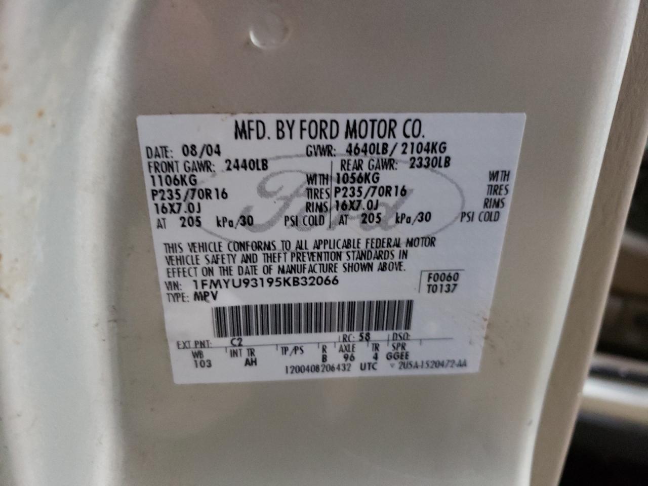 2005 FORD ESCAPE