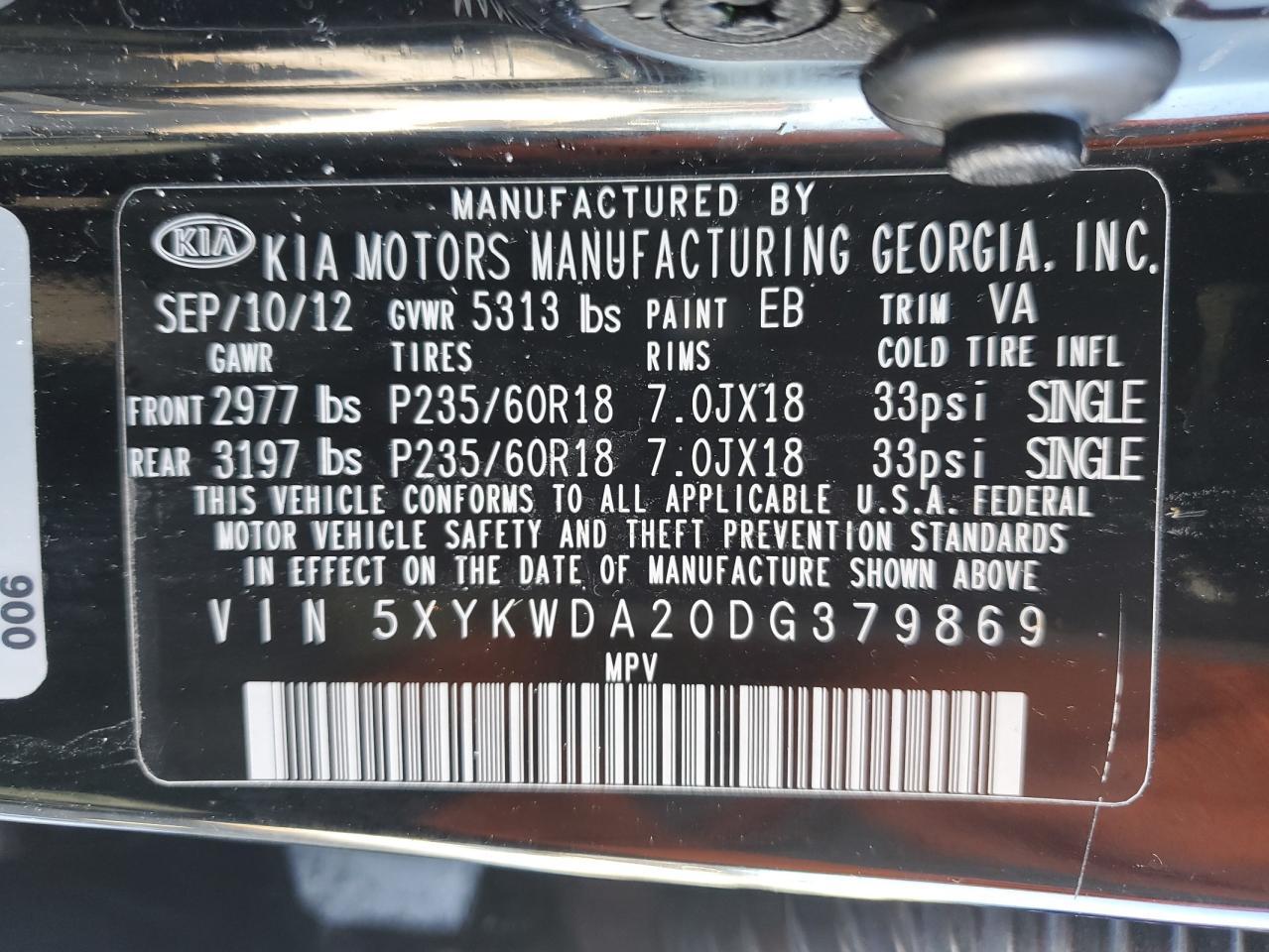 2013 KIA SORENTO
