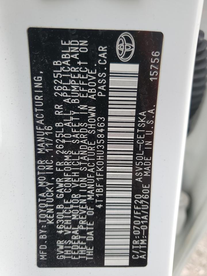 2017 TOYOTA CAMRY