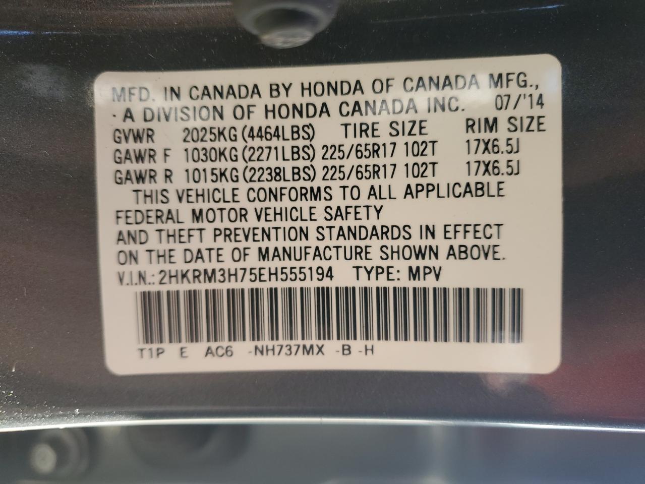 2014 HONDA CR-V