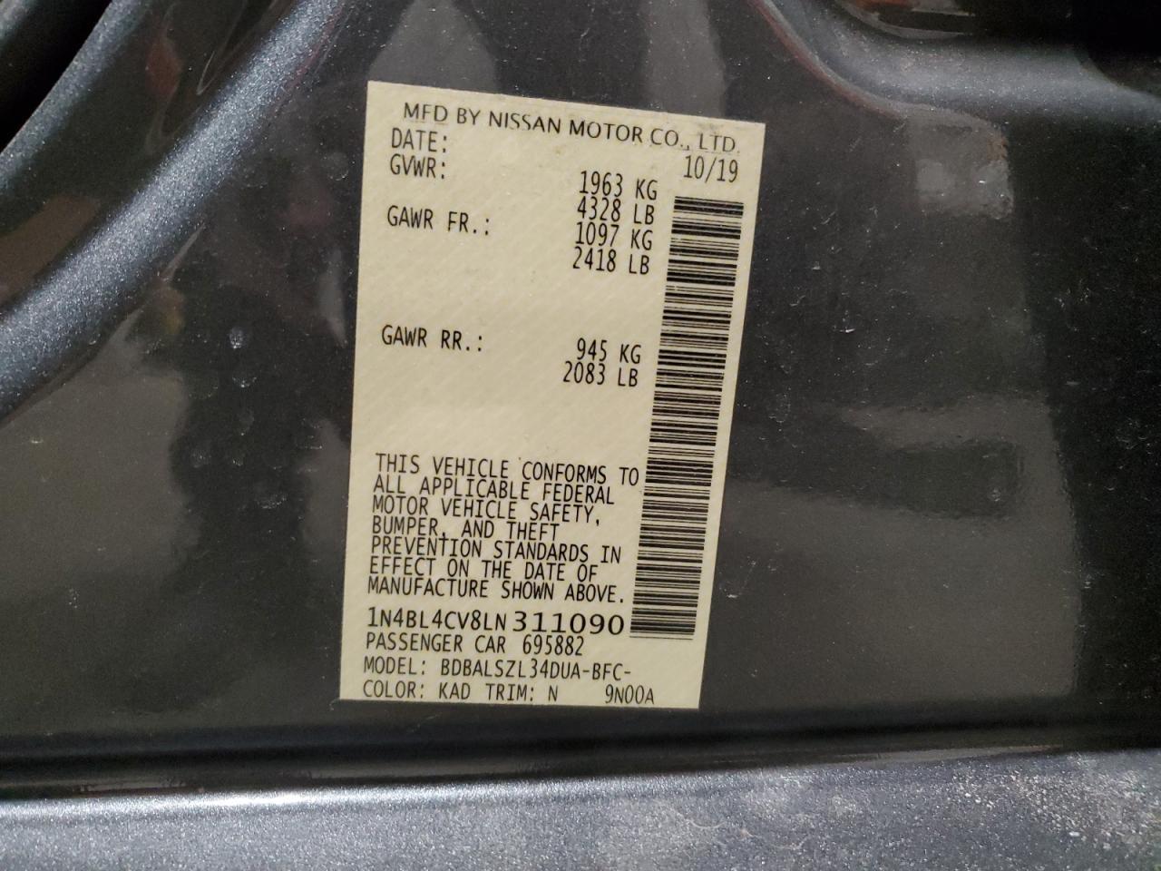 2020 NISSAN ALTIMA