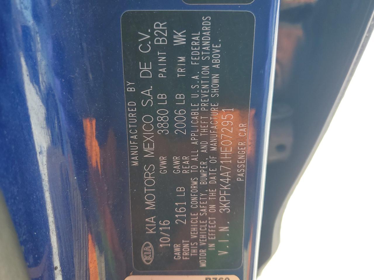 2017 KIA FORTE