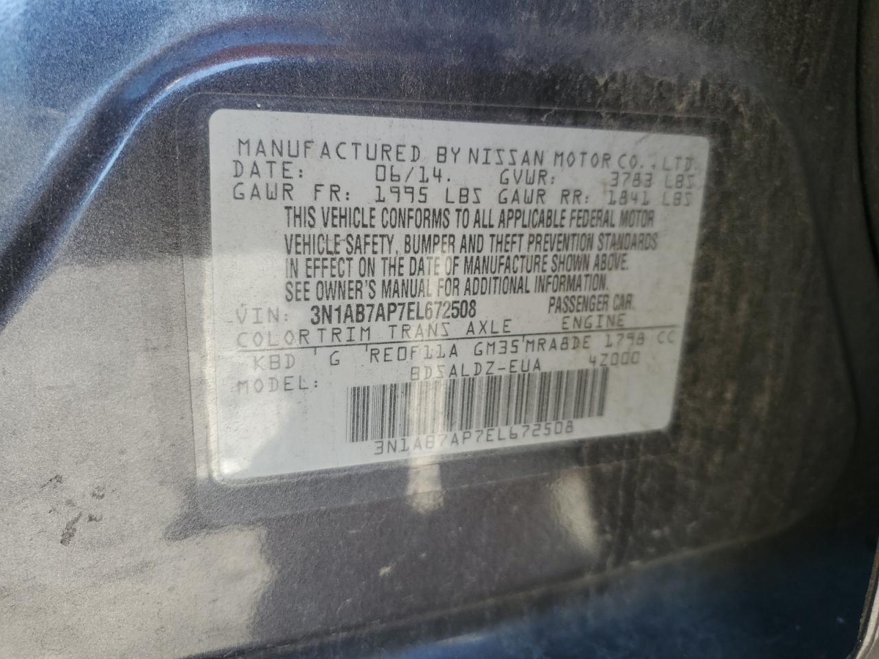 2014 NISSAN SENTRA