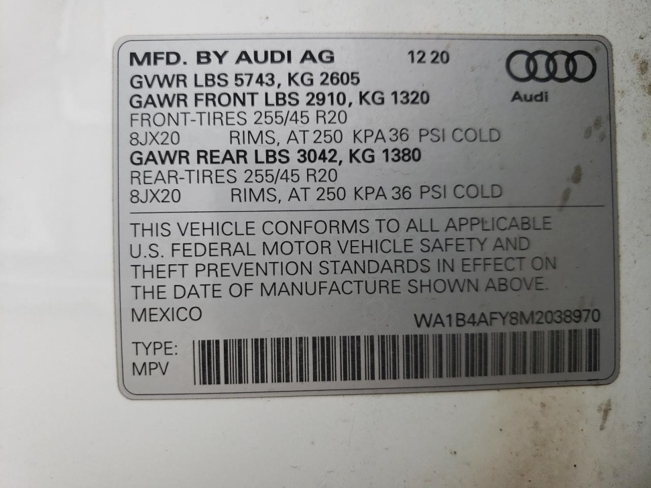 2021 AUDI SQ5