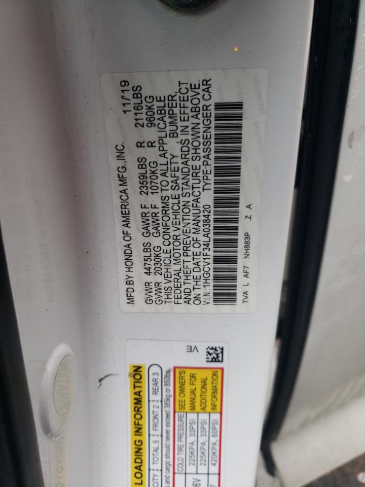 2016 HONDA ACCORD