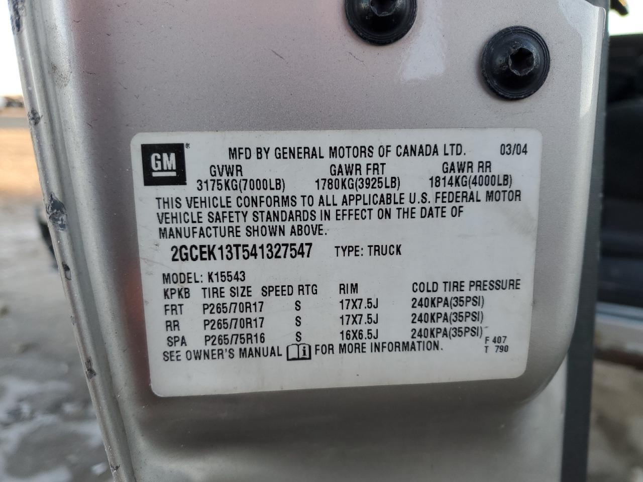 2004 CHEVROLET Silverado