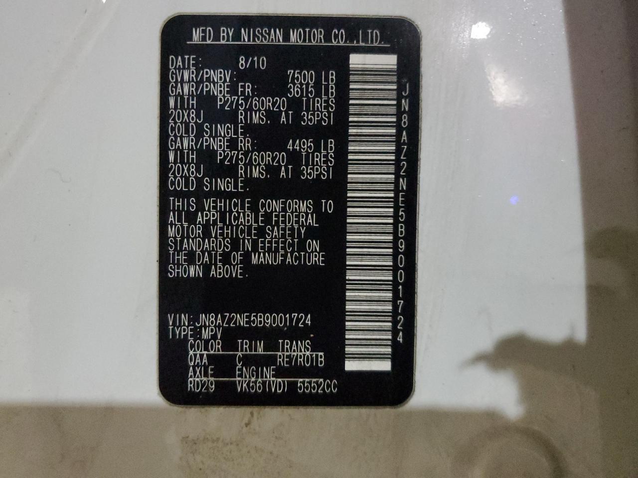 2011 INFINITI QX56