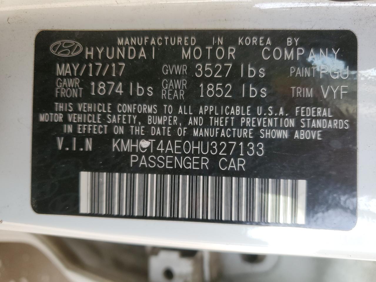 2017 HYUNDAI ACCENT