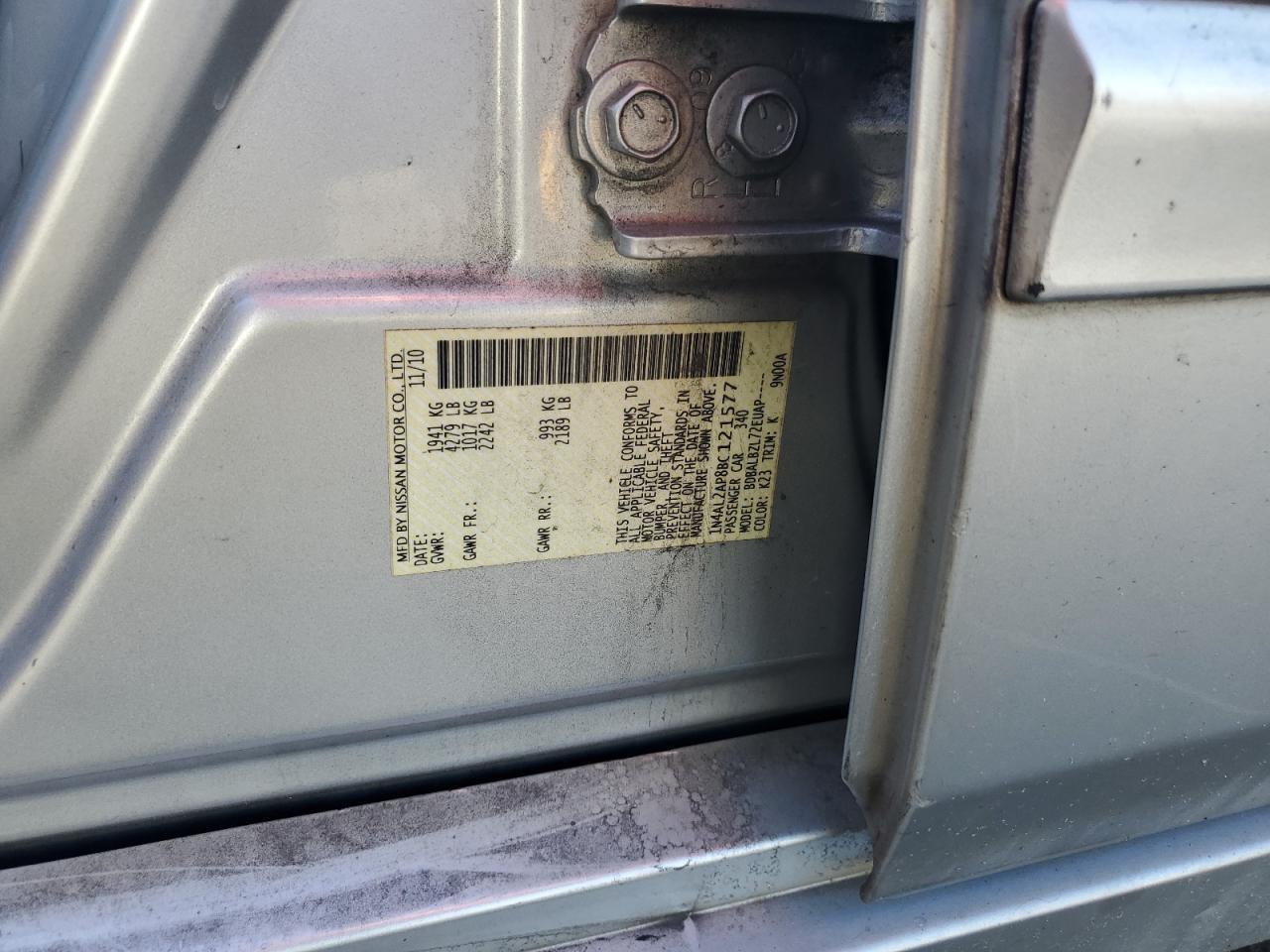 2011 NISSAN ALTIMA