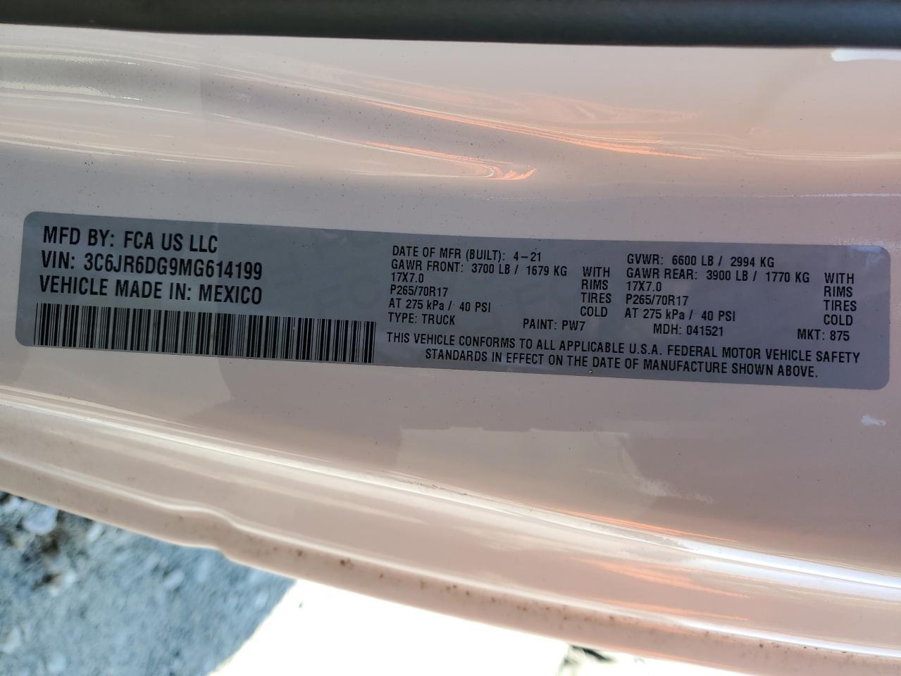 2021 RAM 1500