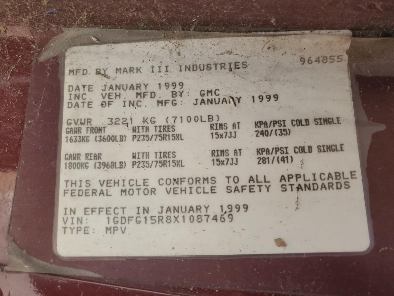 1999 GMC C/k/r1500