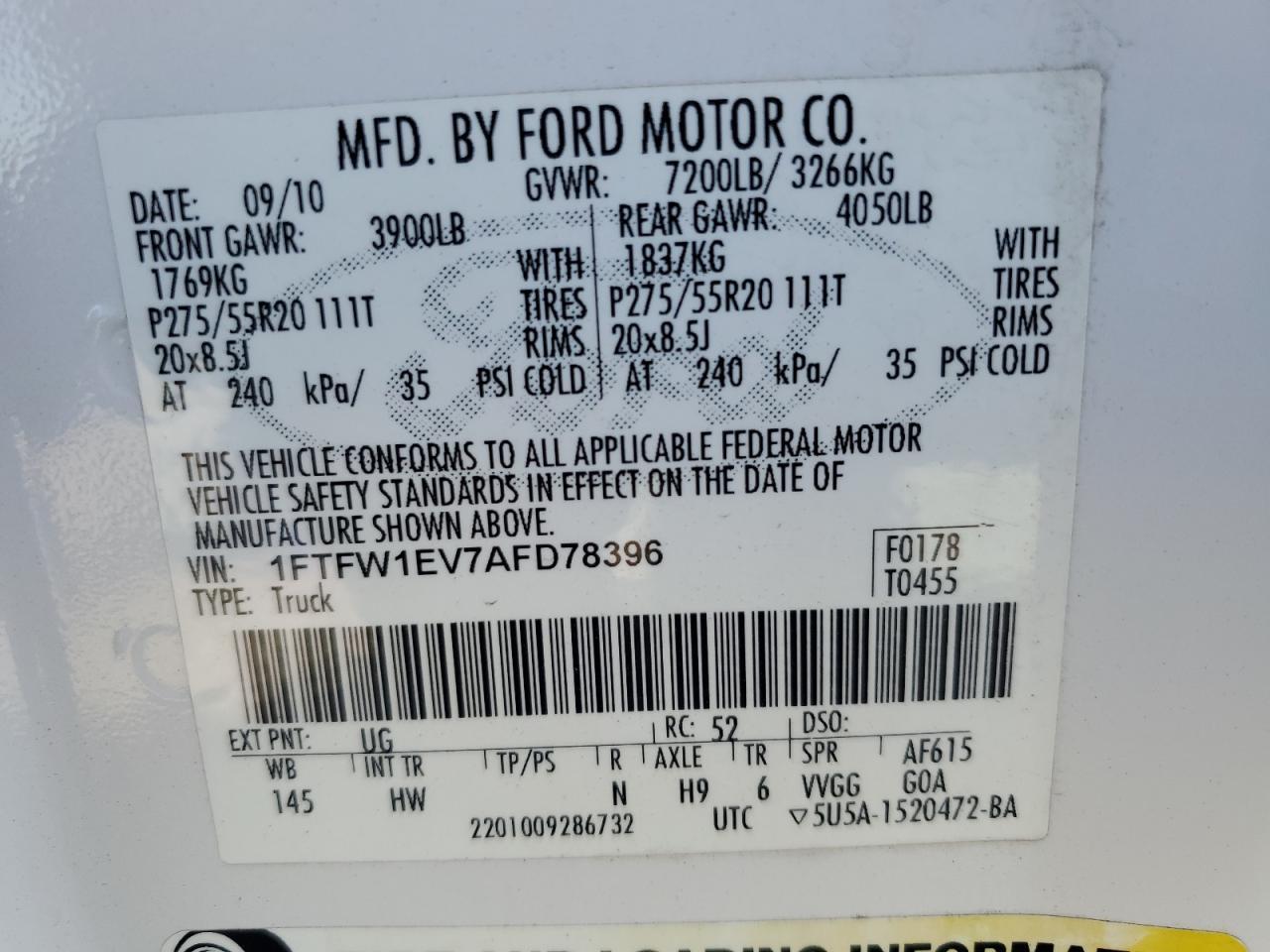 2010 FORD F-150