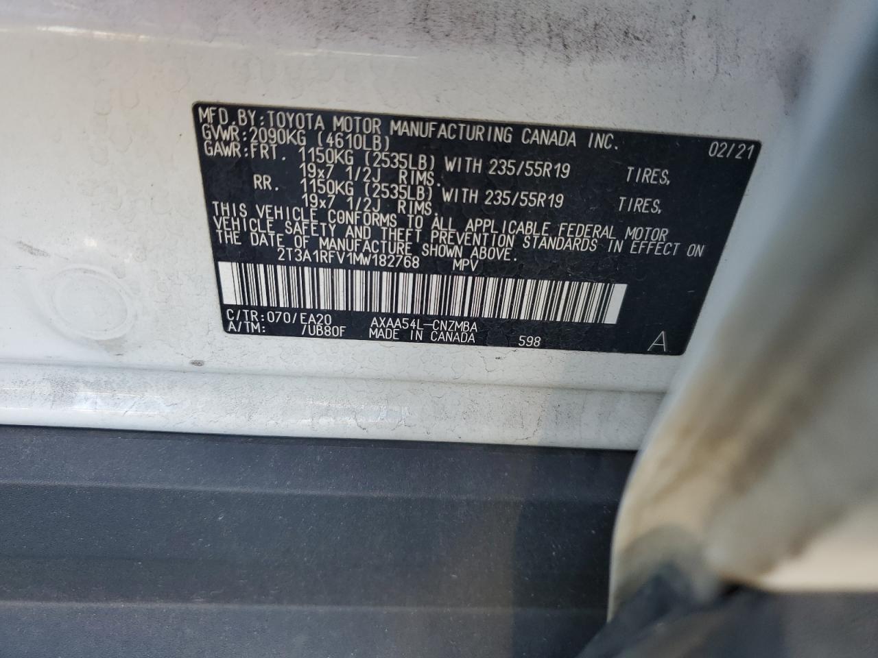 2021 TOYOTA RAV4
