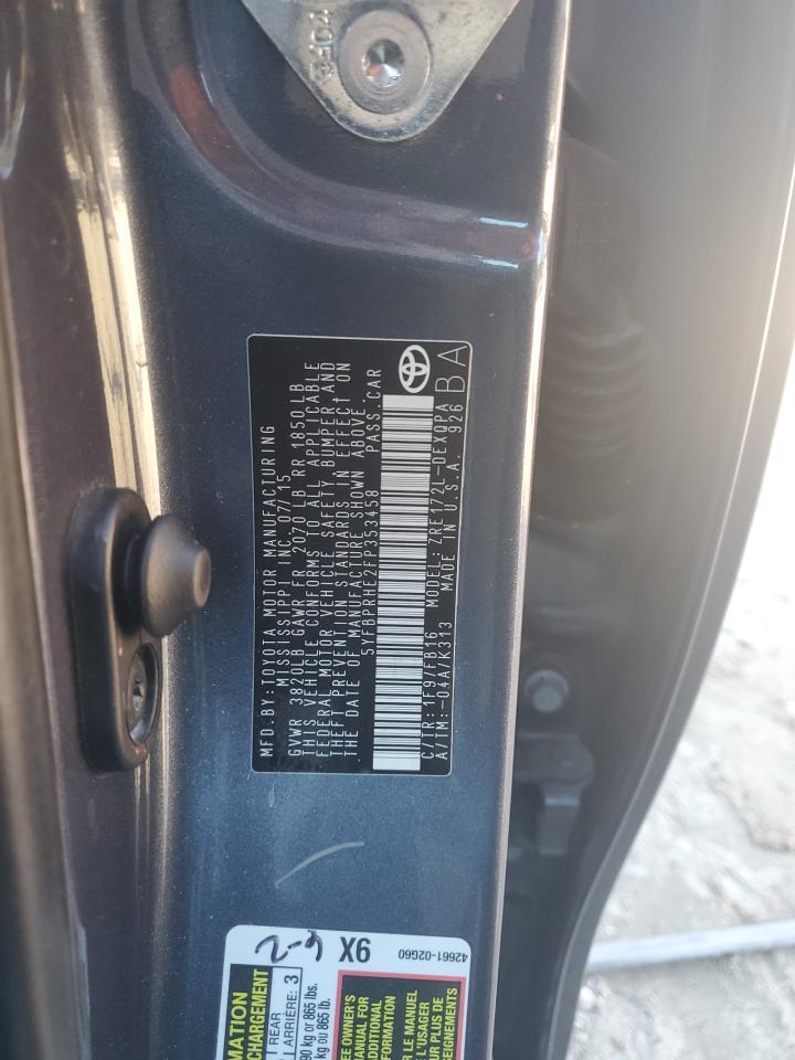 2015 TOYOTA COROLLA