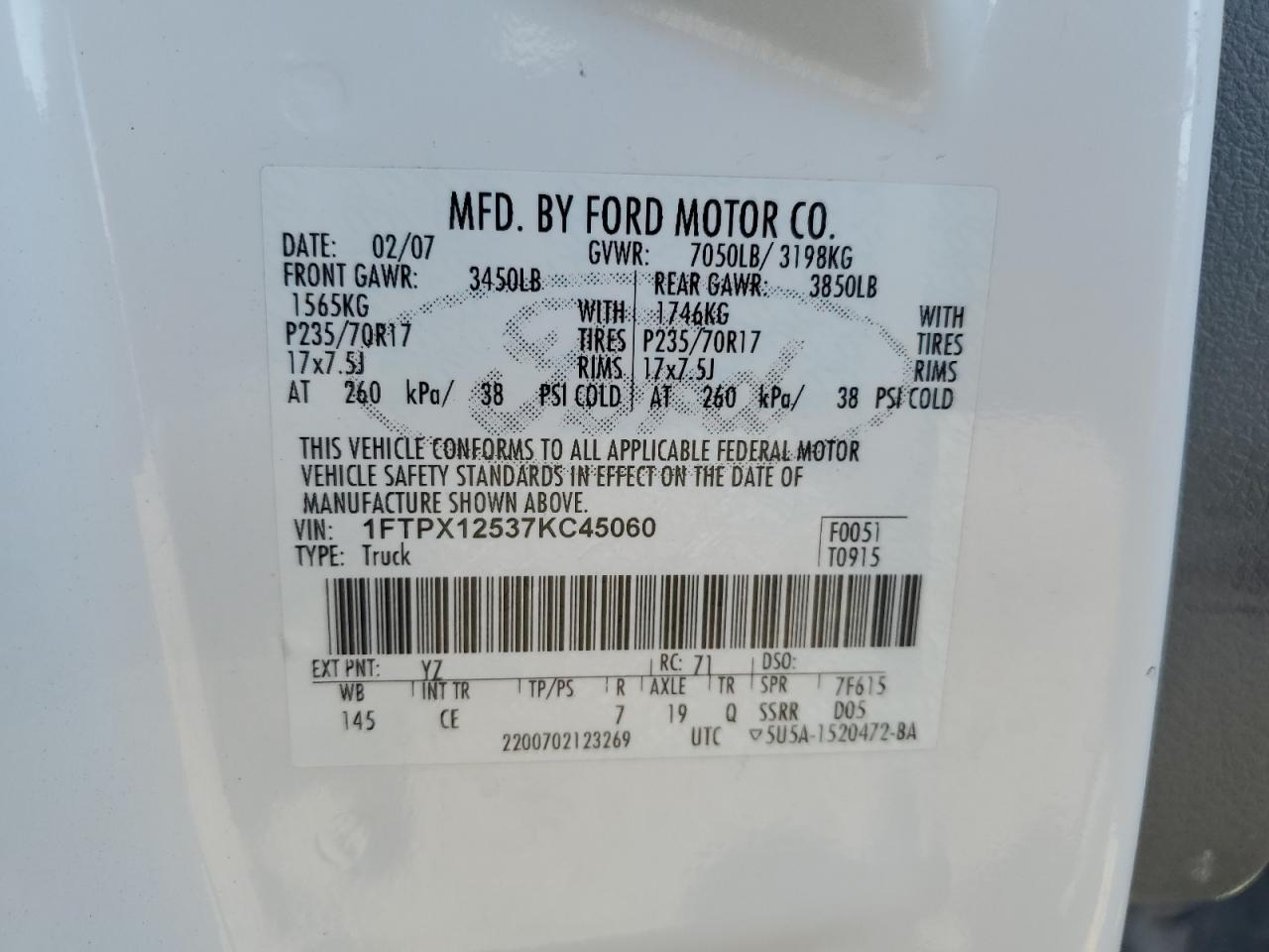 2007 FORD F-150