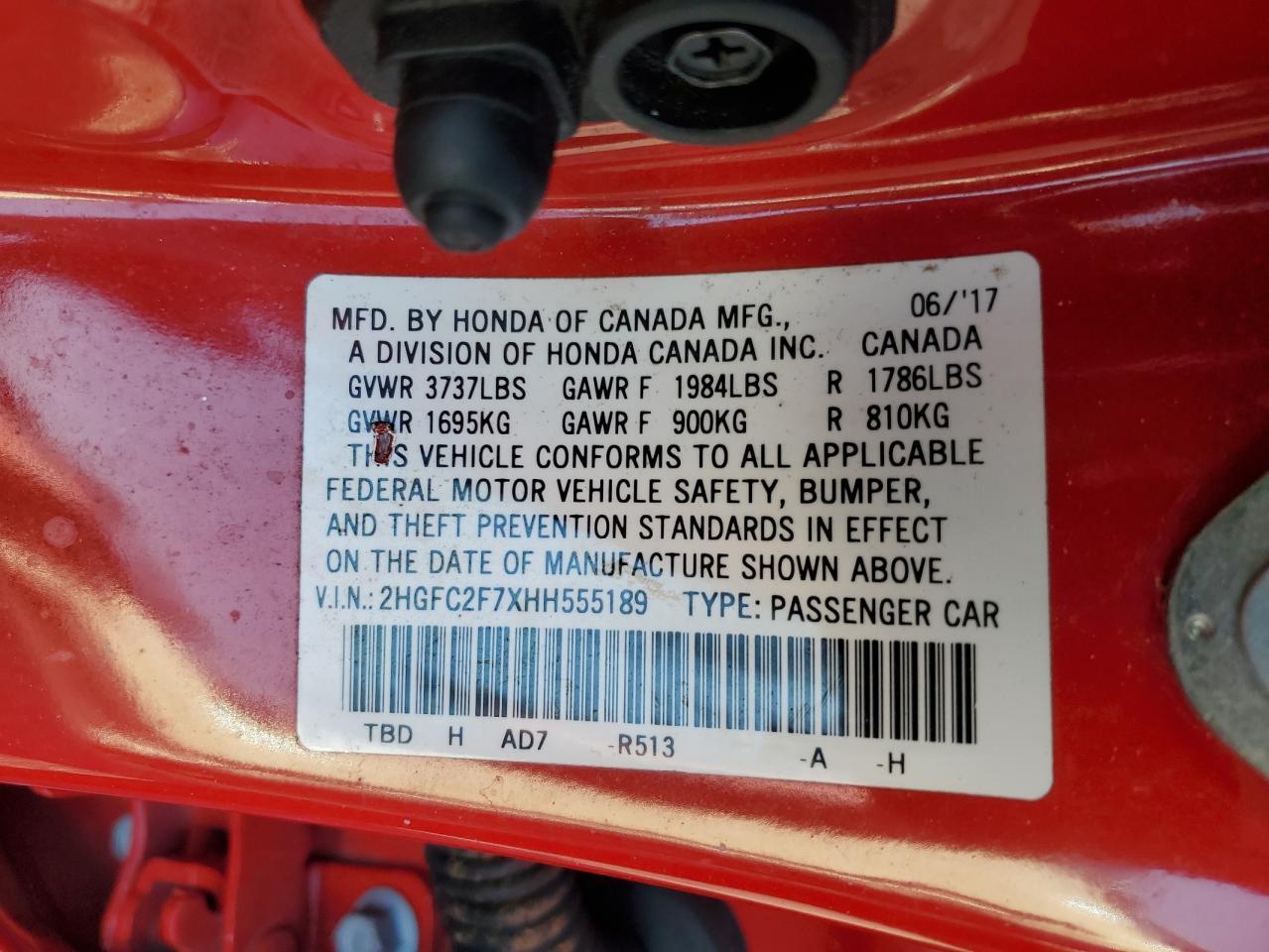2017 HONDA CIVIC