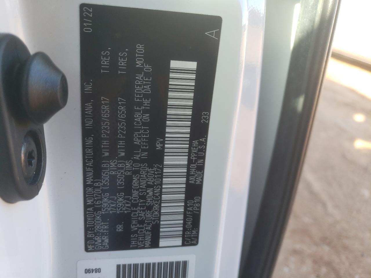 2022 TOYOTA SIENNA