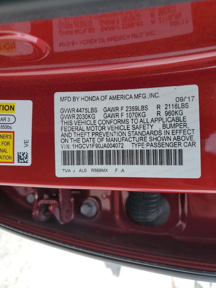 2018 HONDA ACCORD