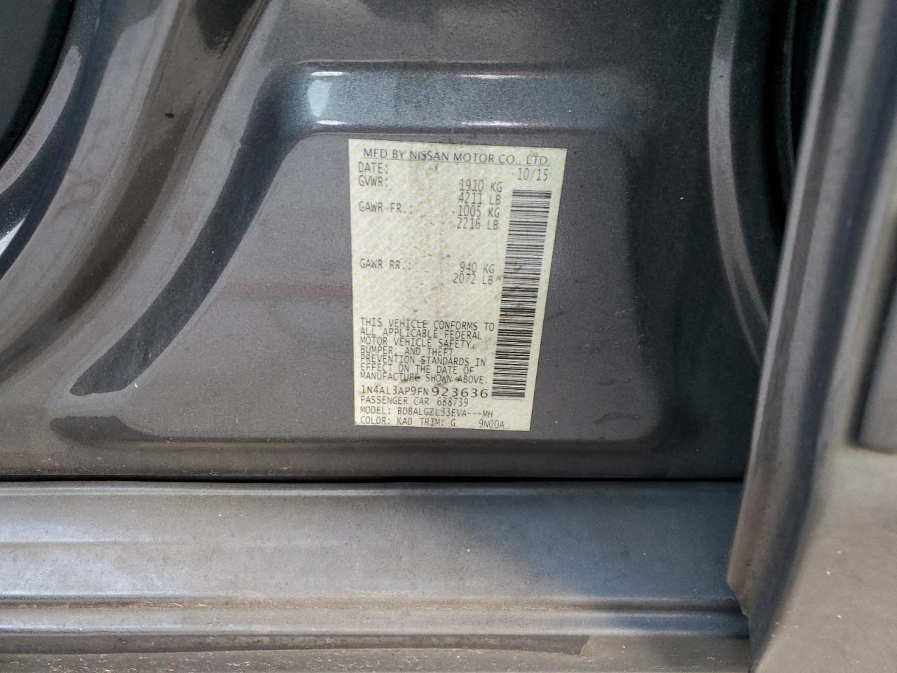 2015 NISSAN ALTIMA