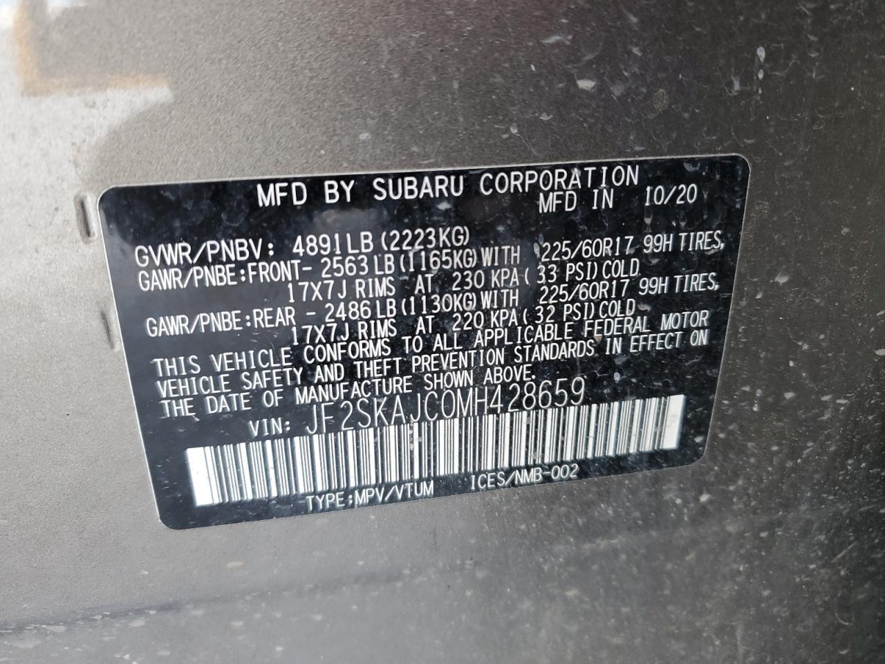 2021 SUBARU FORESTER