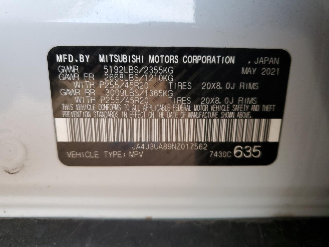 2022 MITSUBISHI outlander