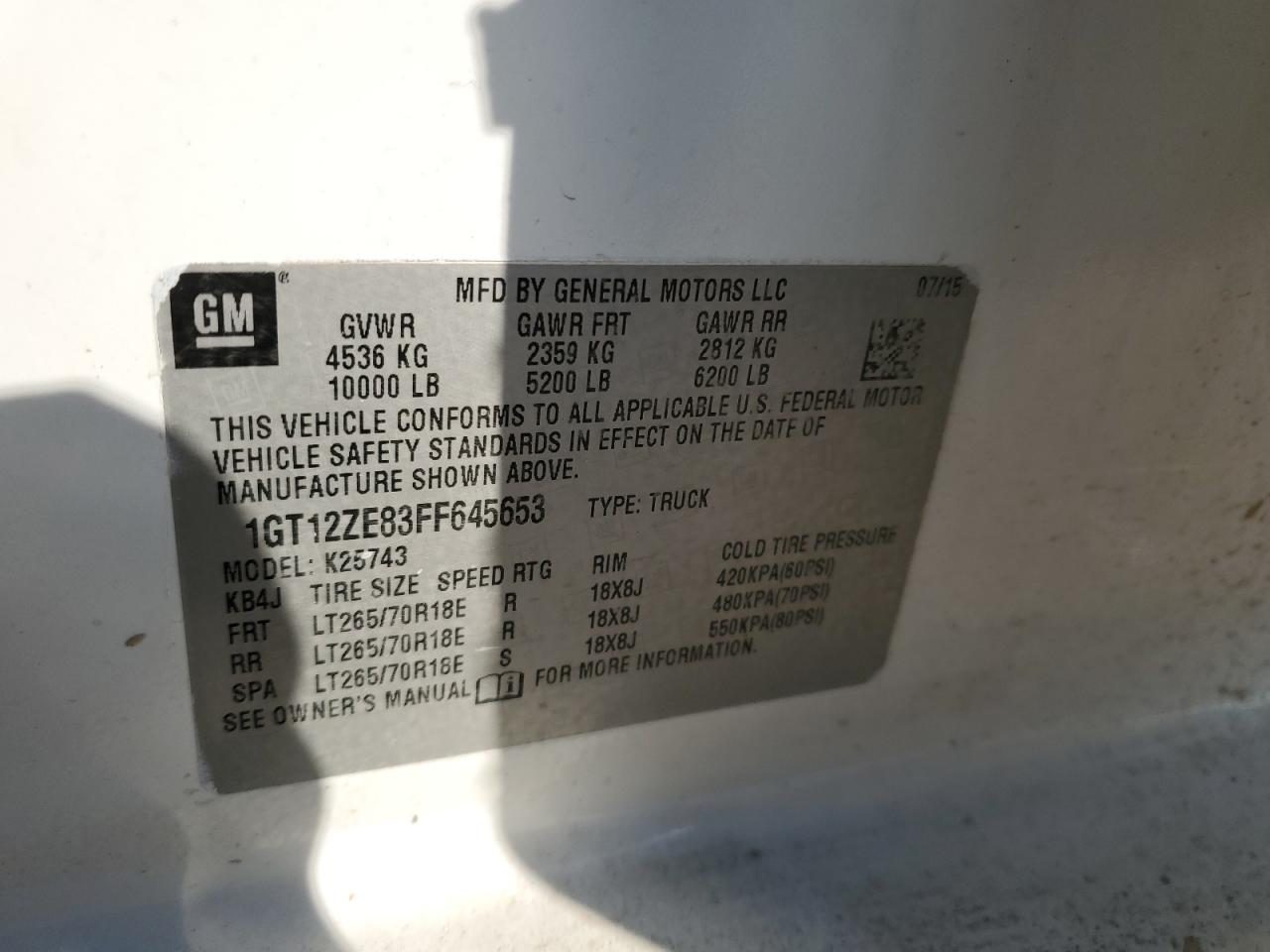 2015 GMC Sierra