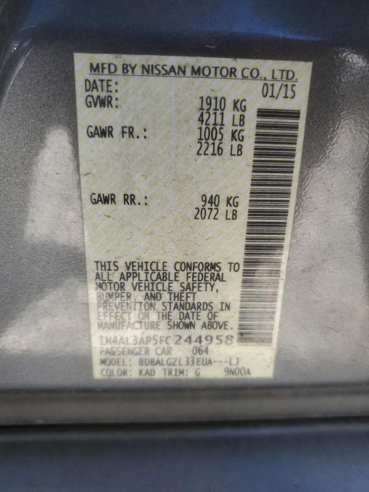 2015 NISSAN ALTIMA