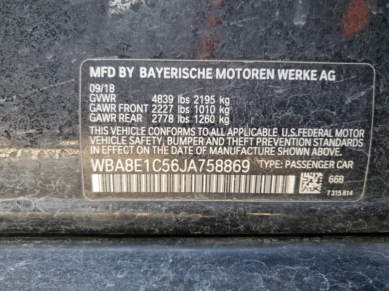 2018 BMW 3 SERIES