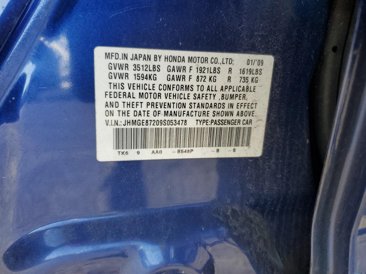 2009 HONDA FIT