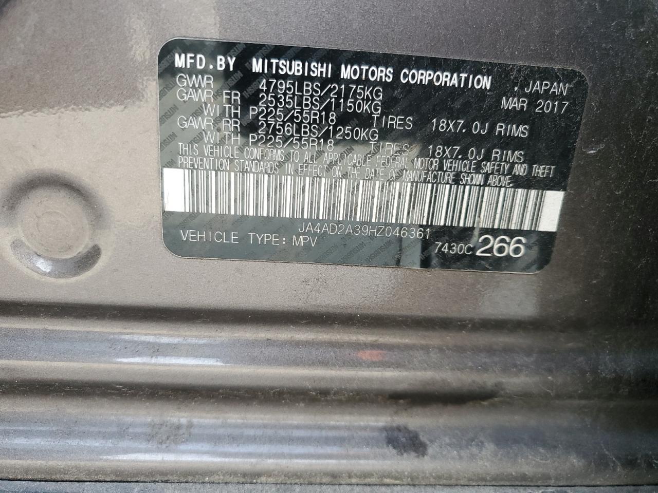 2017 MITSUBISHI outlander