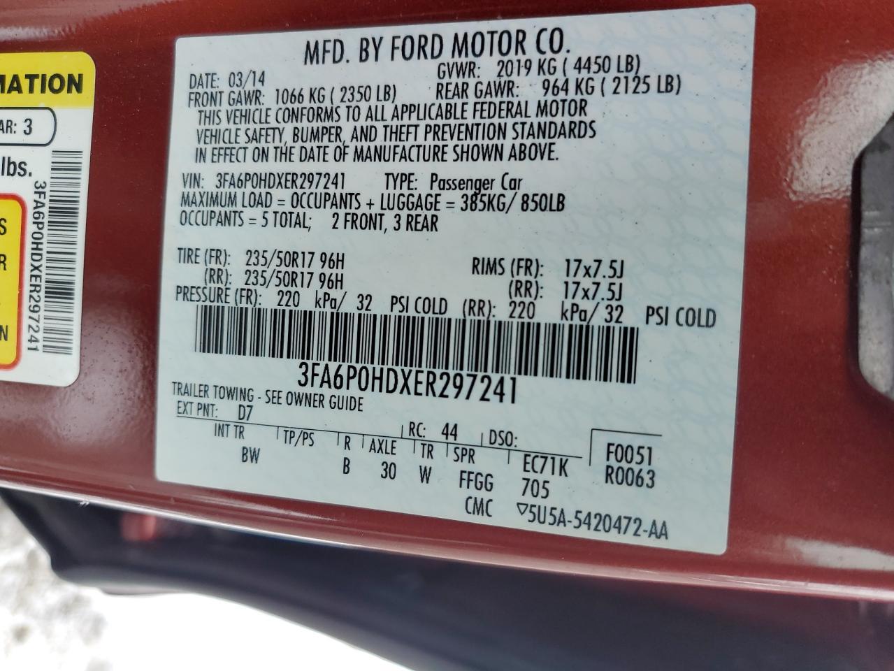 2014 FORD FUSION